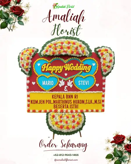 Papan Bunga Pernikahan Tirtasiak